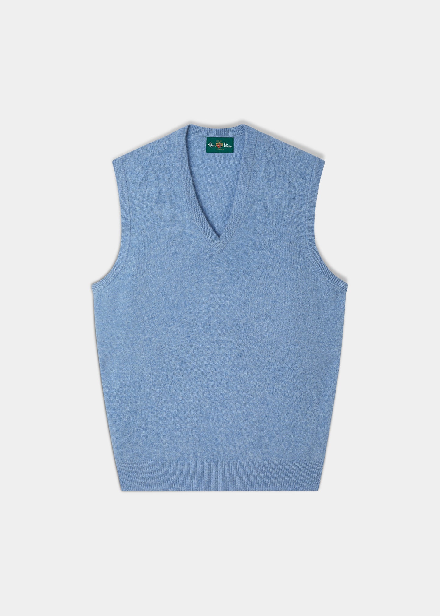 Norfolk Men's Lambswool Slipover in Glacier