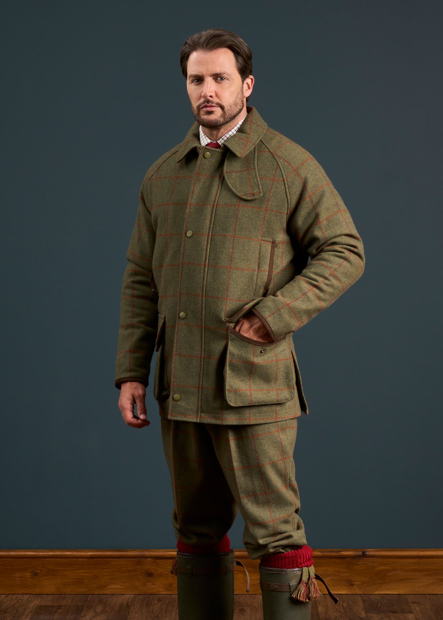 Combrook Men's Waterproof Tweed Coat In Reed