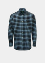 Ilkley Flannel Brown Check Shirt - Shooting Fit