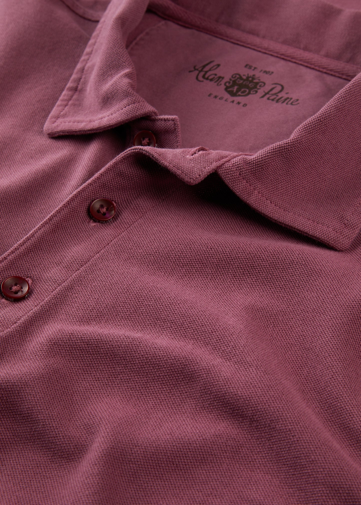 Men's Pique Cotton Polo Shirt in Red