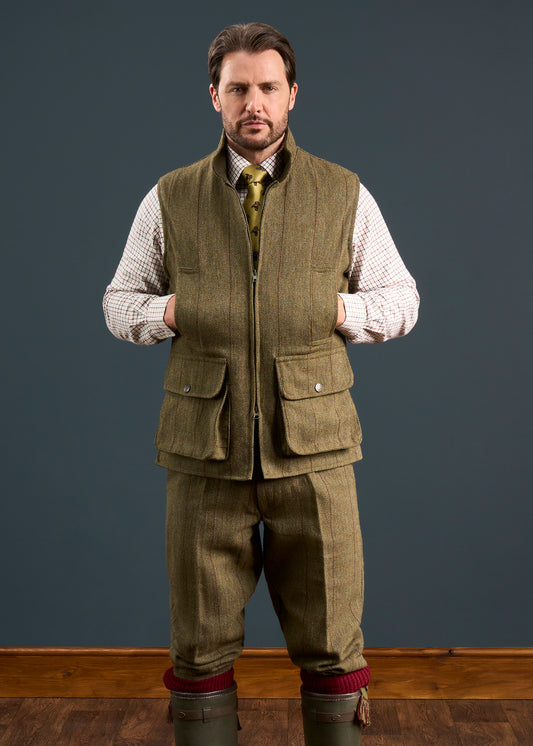 Rutland Men's Tweed Waistcoat In Oakley