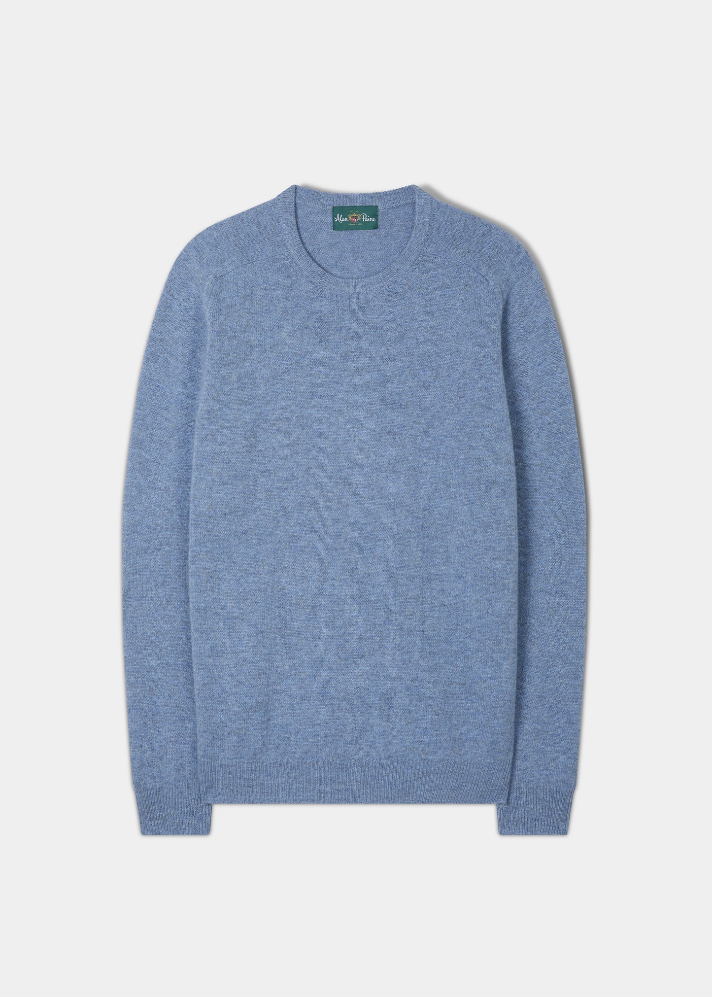 Lenzie Herren-Lammwollpullover in Wellen – normale Passform