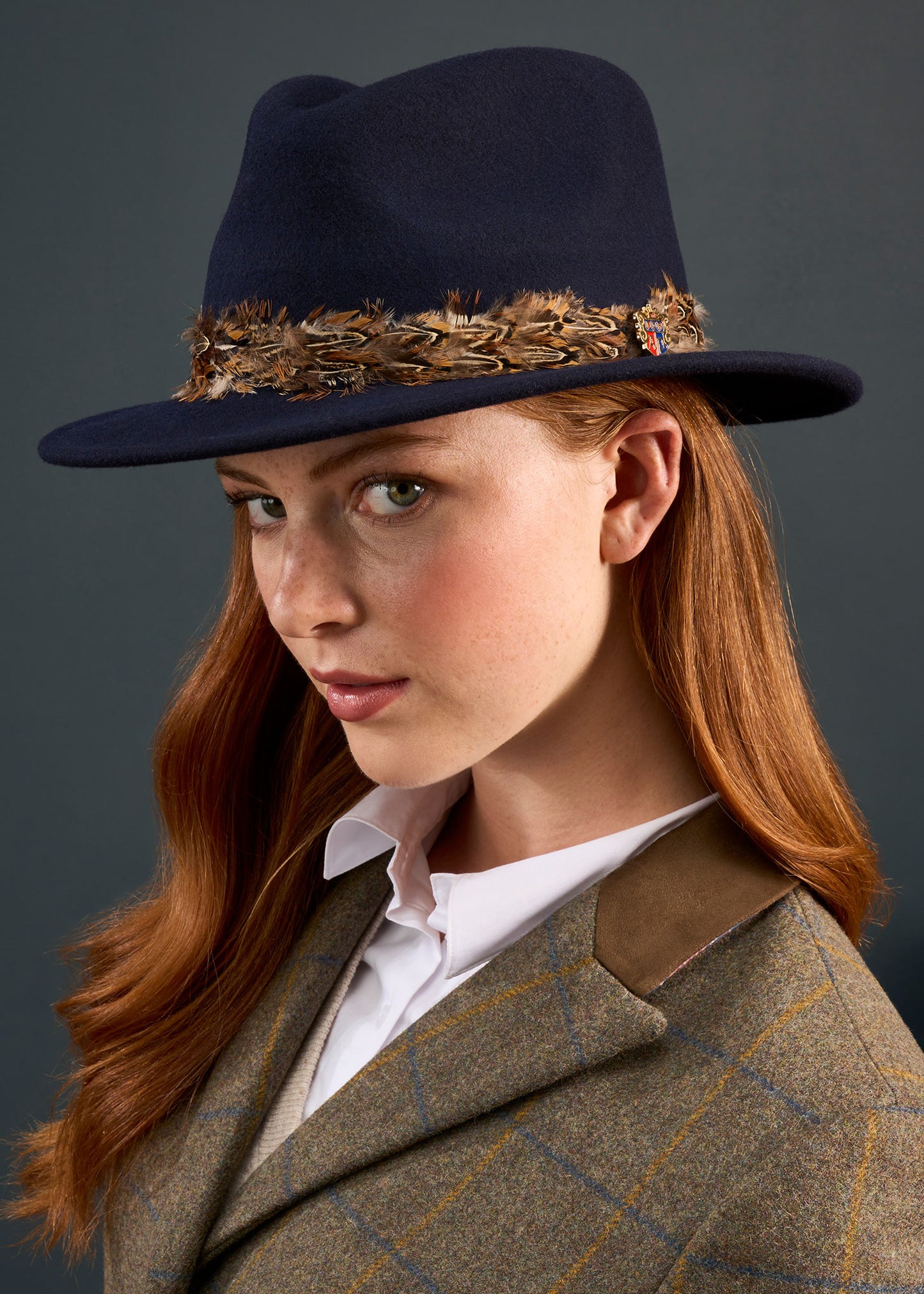 Richmond Damen-Fedora in Marineblau