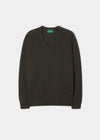 Hampshire Lambswool Saddle Shoulder Seaweed Jumper