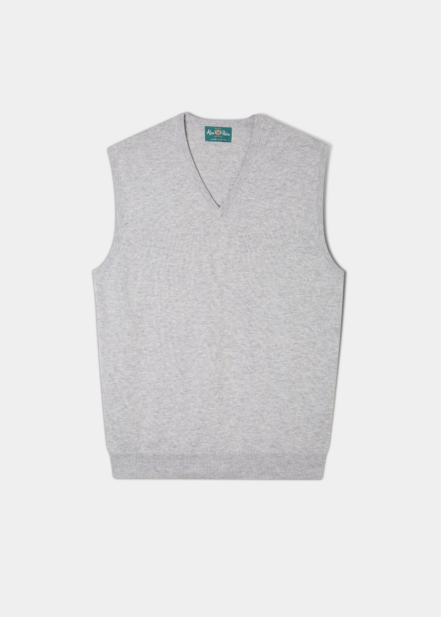 Ellerby Baumwoll-Kaschmir-Pullover in Taubenblau