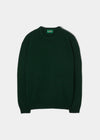 Men's Lambswool Crew Neck Jumper In Tartan Green