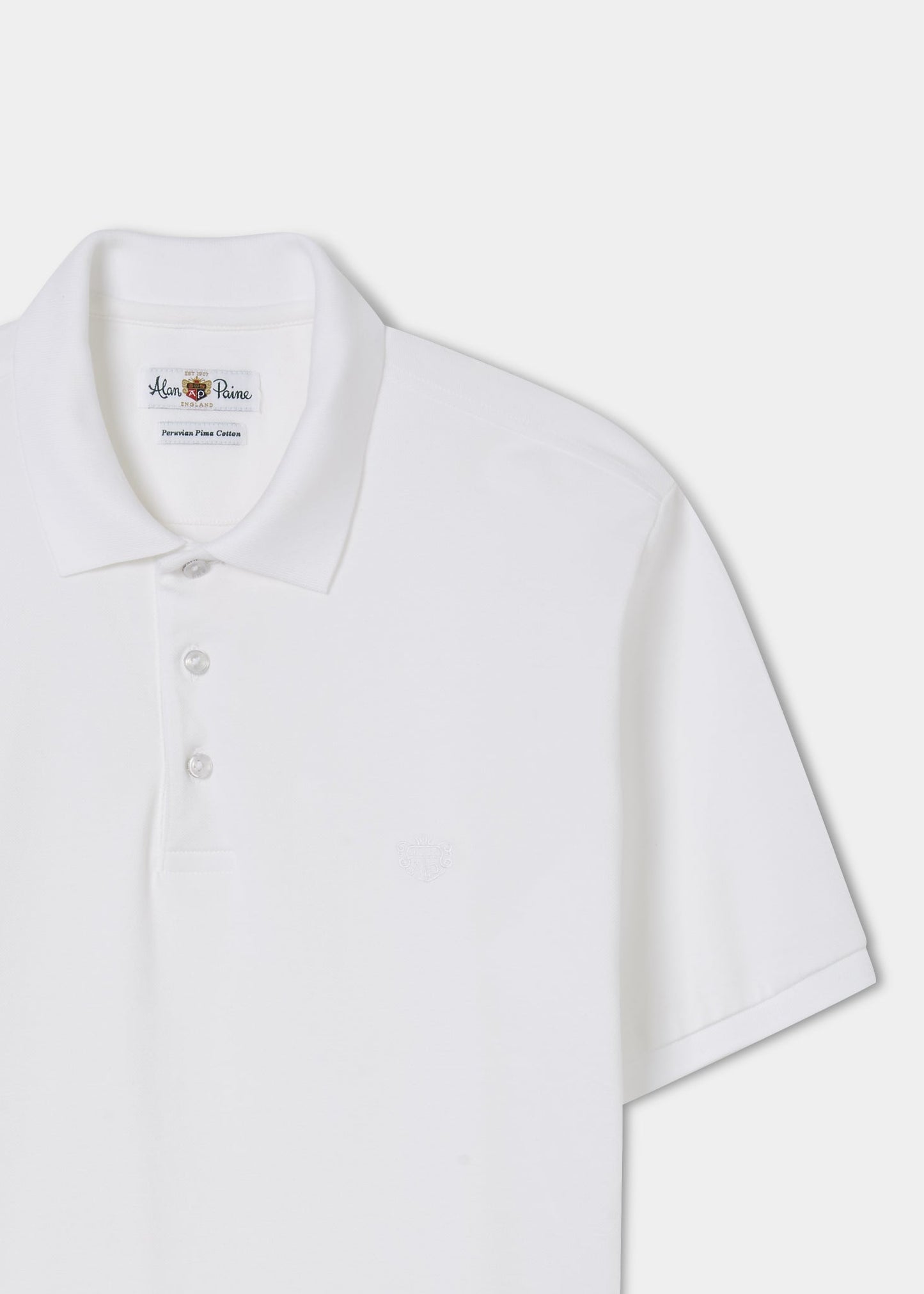 Fritton Piqué-Poloshirt in Weiß