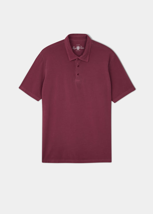 Turbury Polo in Claret without emblem