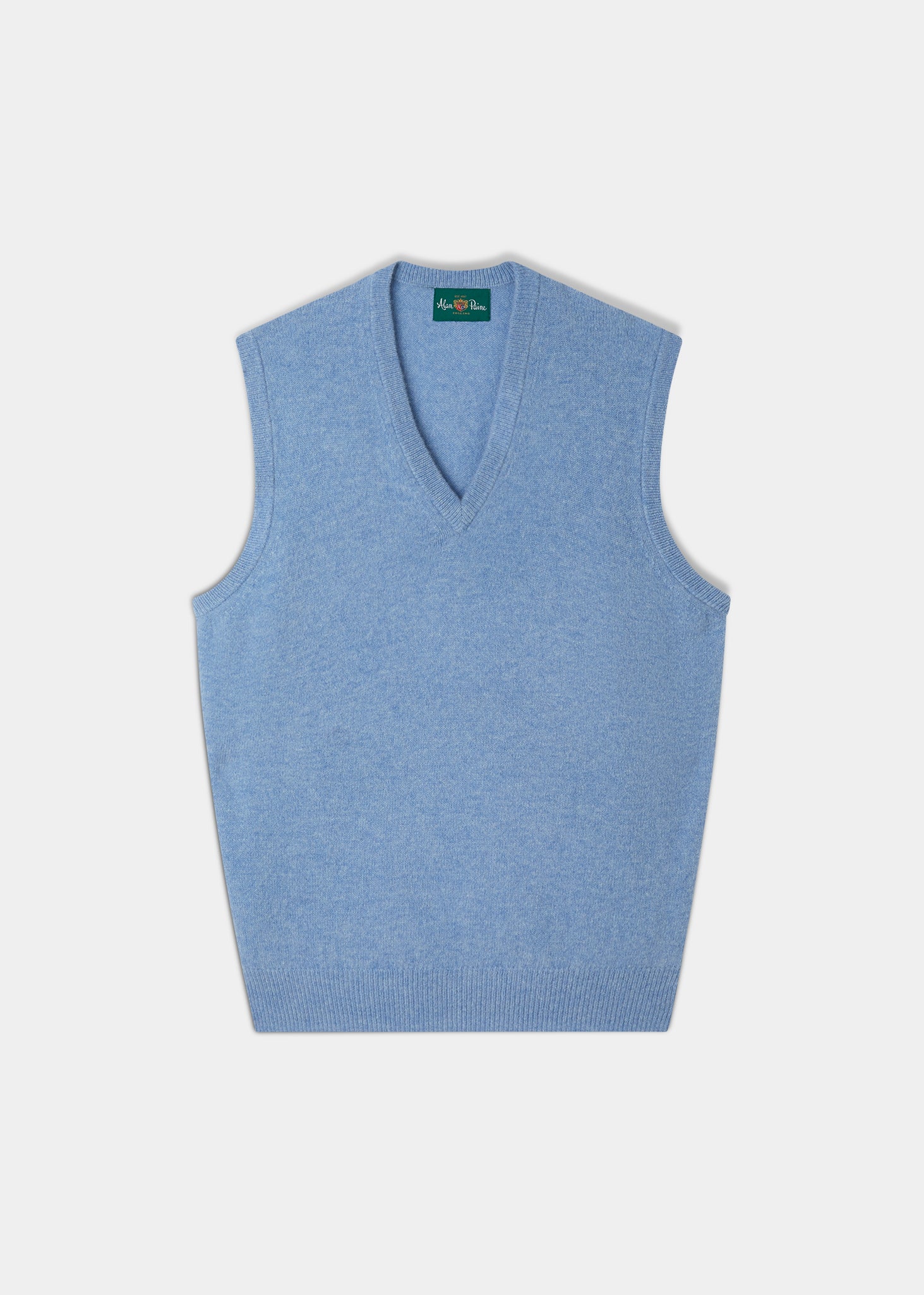 Norfolk Men's Lambswool Slipover in Glacier