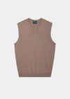 Ellerby Cotton Cashmere Slipover In Coffee