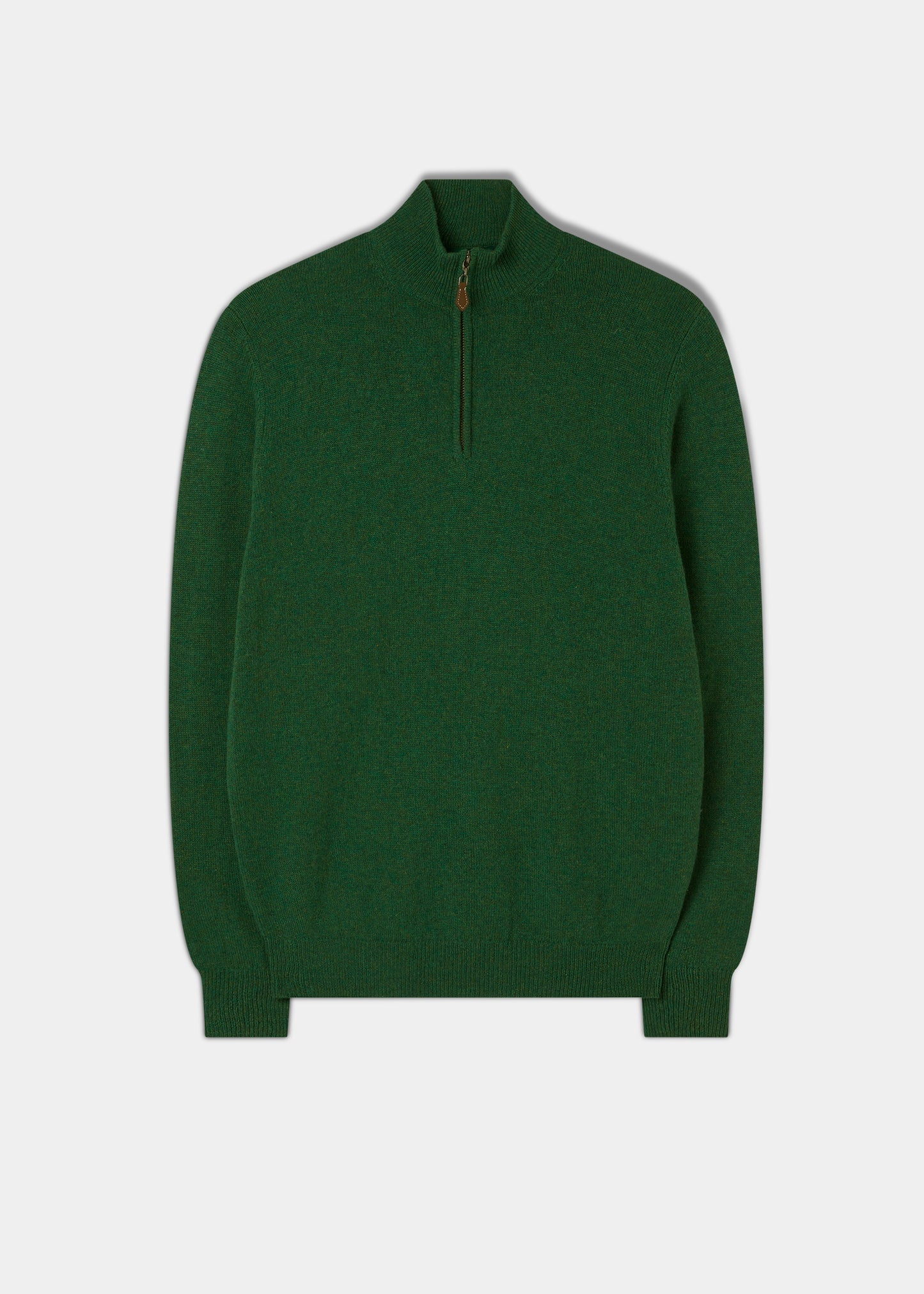 Men's Lambswool 1/4 Zip Jumper in Forest