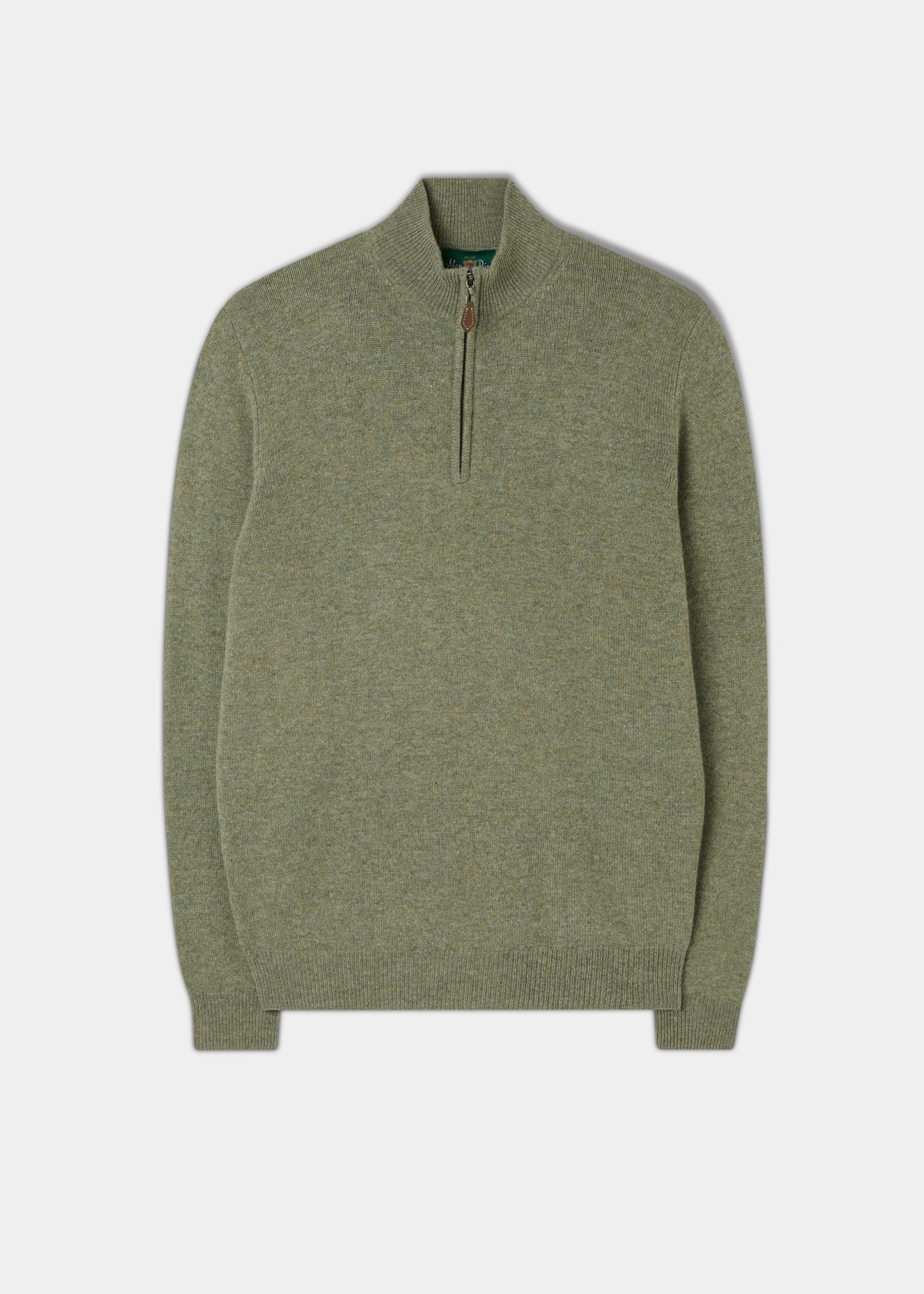 Men's Lambswool 1/4 Zip Jumper in Orchard 