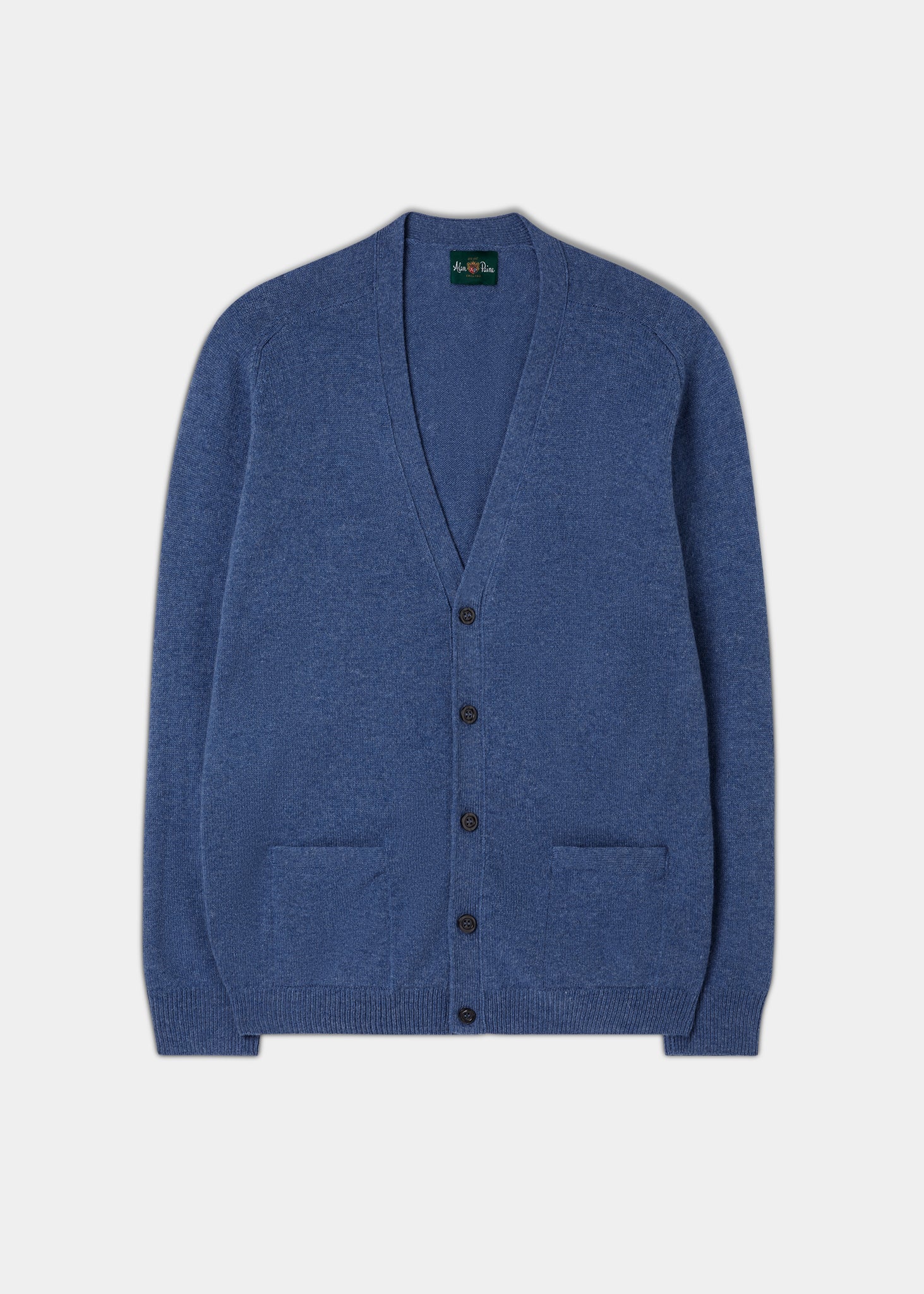 Men's Lambswool Cardigan in Jeans