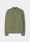 Men's Lambswool Cardigan in Orchard