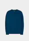Men's Geelong Lambswool Crew Neck Jumper In Teal 