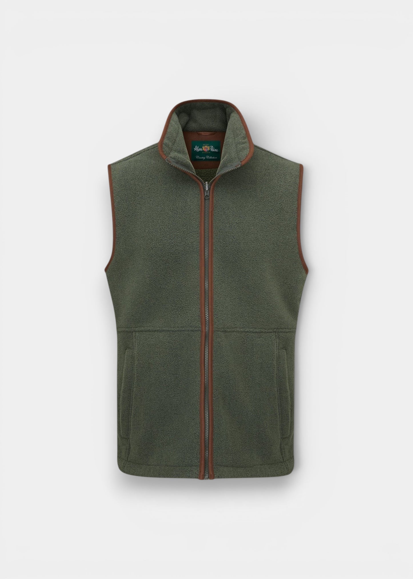 Aylsham Men's Fleece Gilet In Cedar Green - Regular Fit