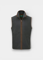 Aylsham Men's Fleece Gilet In Gunmetal - Regular Fit