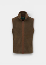 Aylsham Men's Fleece Gilet In Pecan - Regular Fit