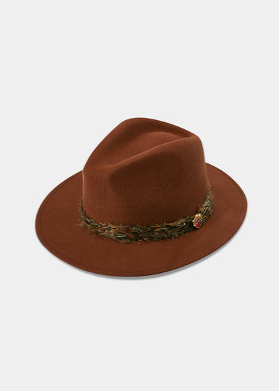 Richmond Ladies Fedora In Saffron
