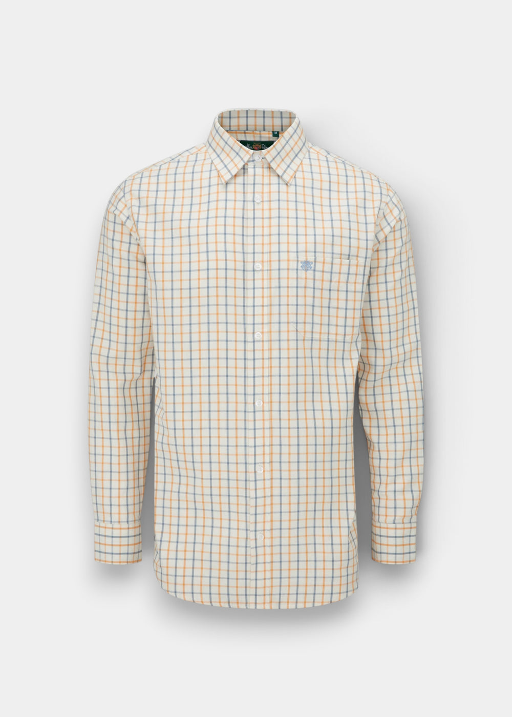Ilkley Children's Check Country Shirt In Blue and Gold