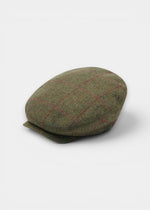 Combrook Men's Tweed Waterproof Balmoral Cap in Sage  -  Regular Fit