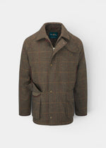 Combrook Men's Tweed Waterproof Coat in Teak  -  Regular Fit