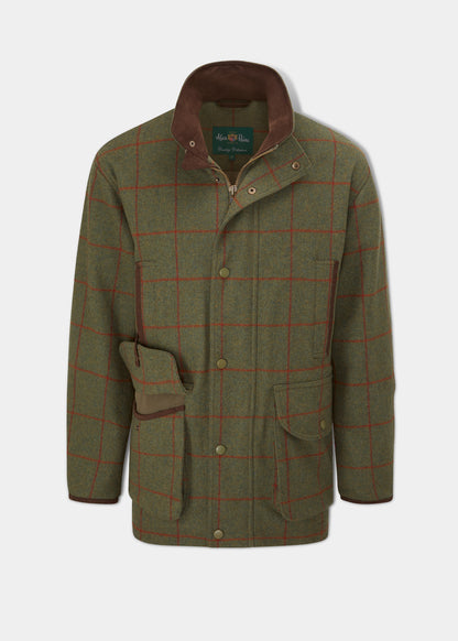 Combrook Herren Tweed Jagd Field Coat in Schilfgrün - Shooting Fit
