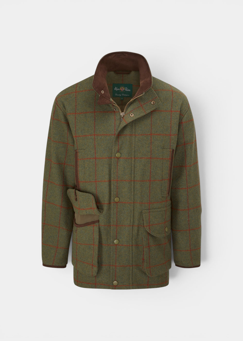 Combrook Men's Tweed Waterproof Shooting Field Coat in Reed  -  Shooting Fit