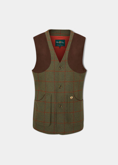 Combrook Men's Tweed Shooting Waistcoat in Reed