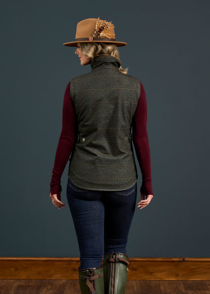 Didsmere Damen Funktions-Tweed Gilet in Myrte - Normale Passform
