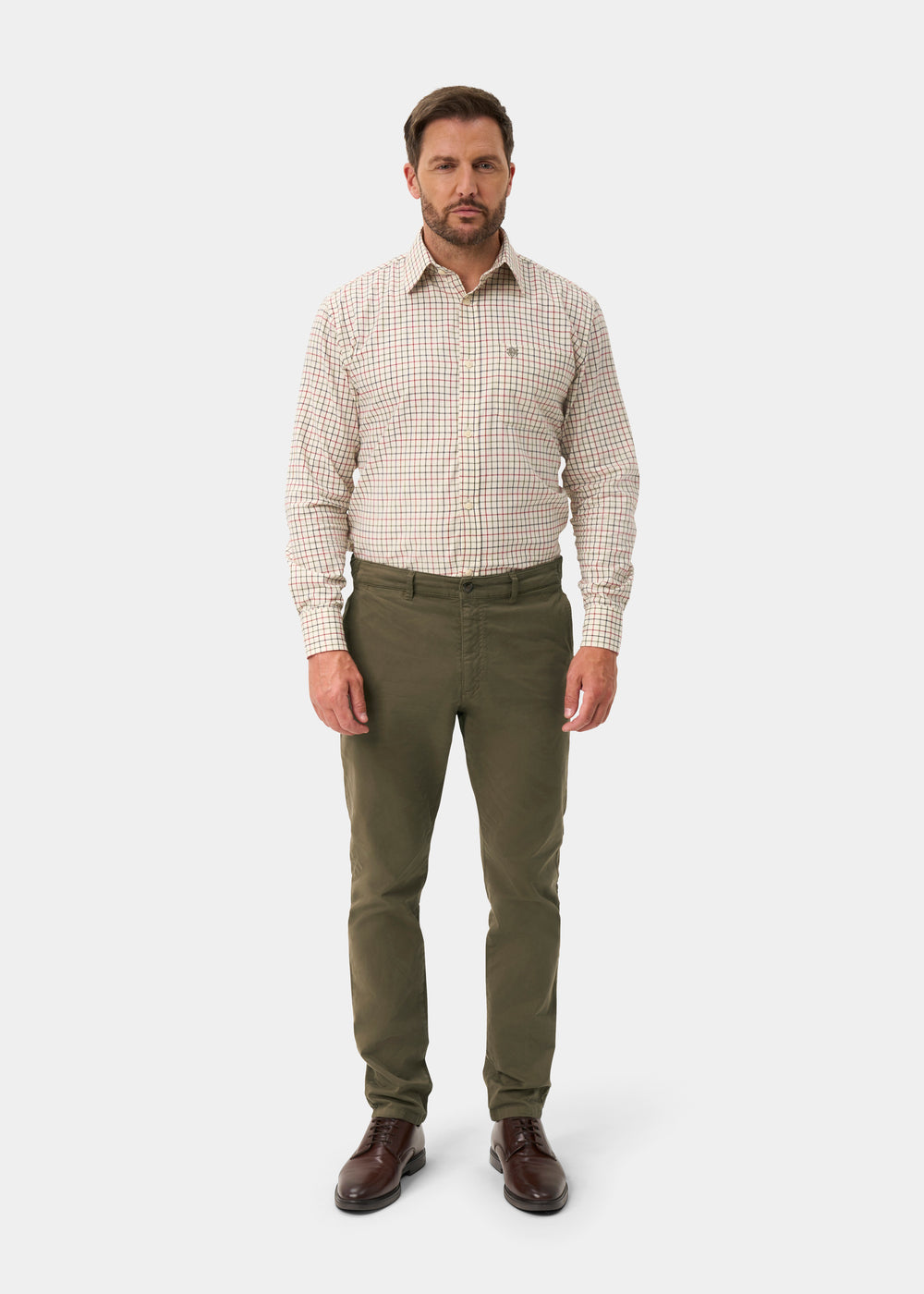 Ilkley Men's Country Check Red Shirt - Shooting Fit
