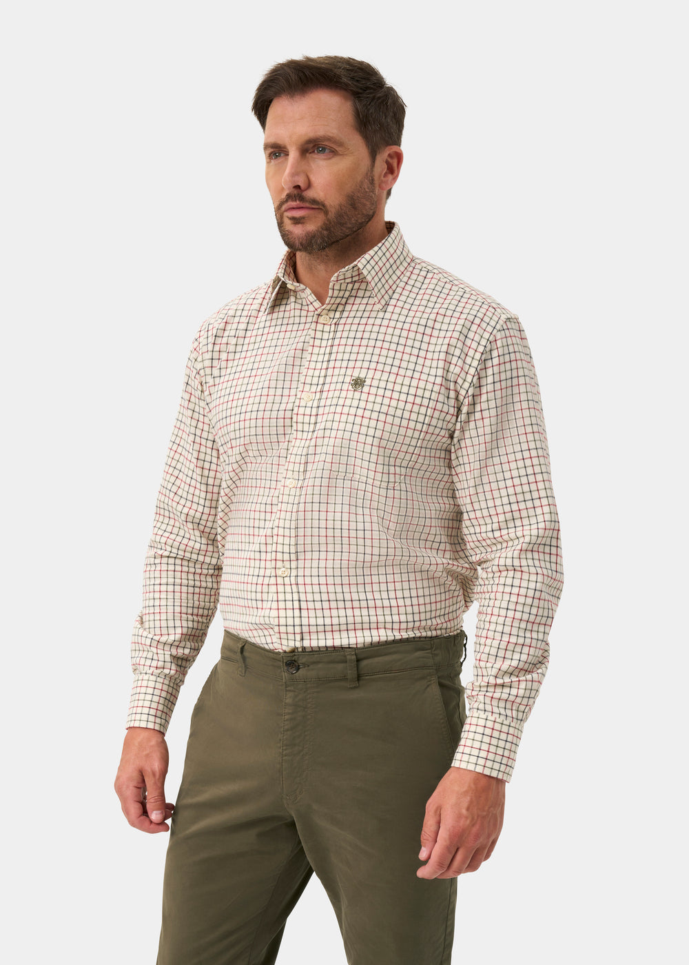 Ilkley Men's Country Check Red Shirt - Shooting Fit