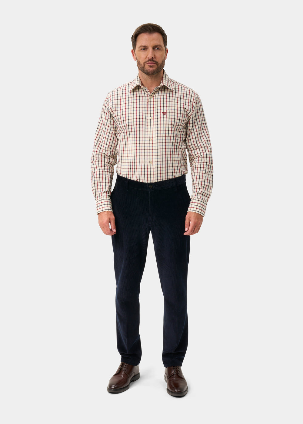 Ilkley Men's Red Check Shirt - Shooting Fit