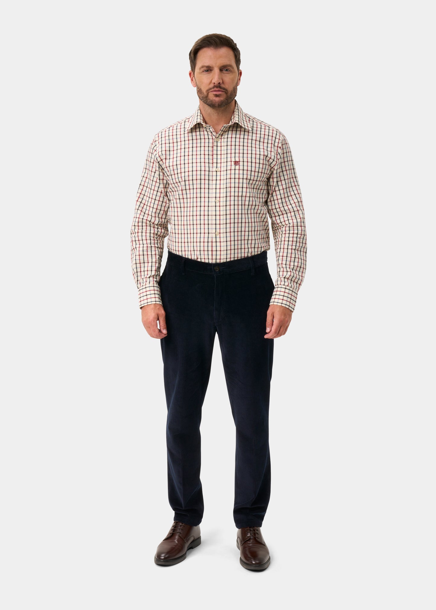 Ilkley Men's Red Check Shirt - Shooting Fit