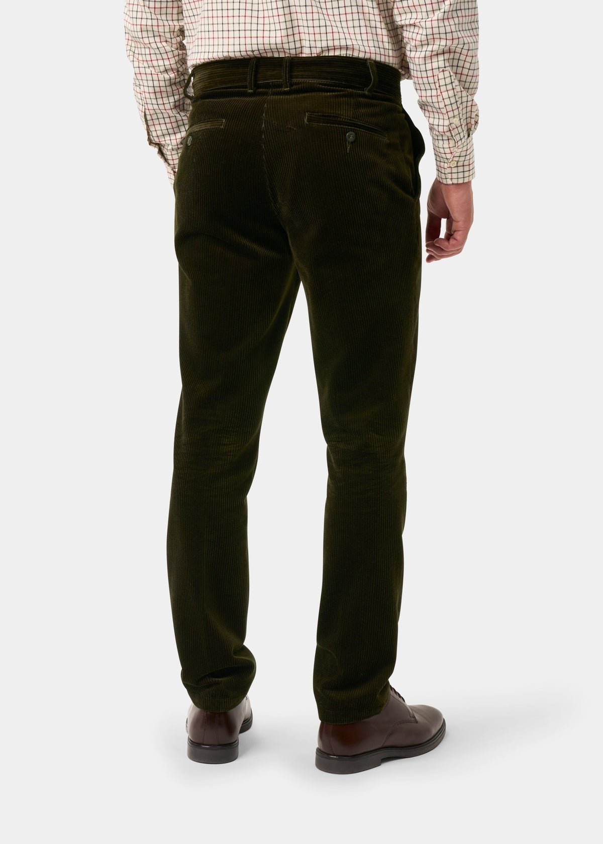 Mossbury Men's Cotton Cord Trousers In Olive