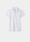 Ladies Cotton Pique Polo Shirt in White