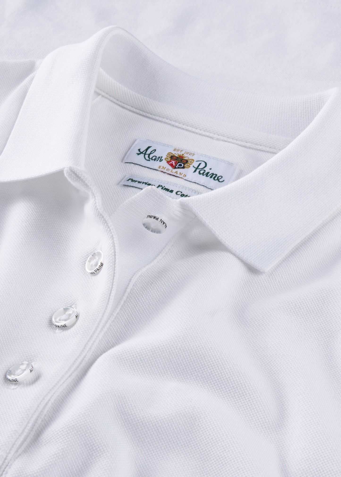 Ladies Cotton Pique Polo Shirt in White