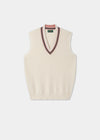Ladies Cotton Cricket Slipover In Ecru
