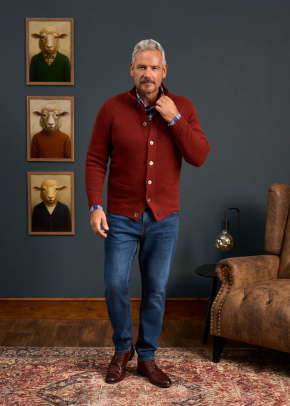 Lambswool-Mock-Neck-Jumper-Brown-Red