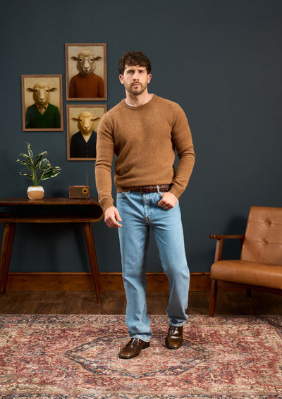 Lenzie-Mens-Lambswool-Jumper-In-Regular-Fit-Driftwood