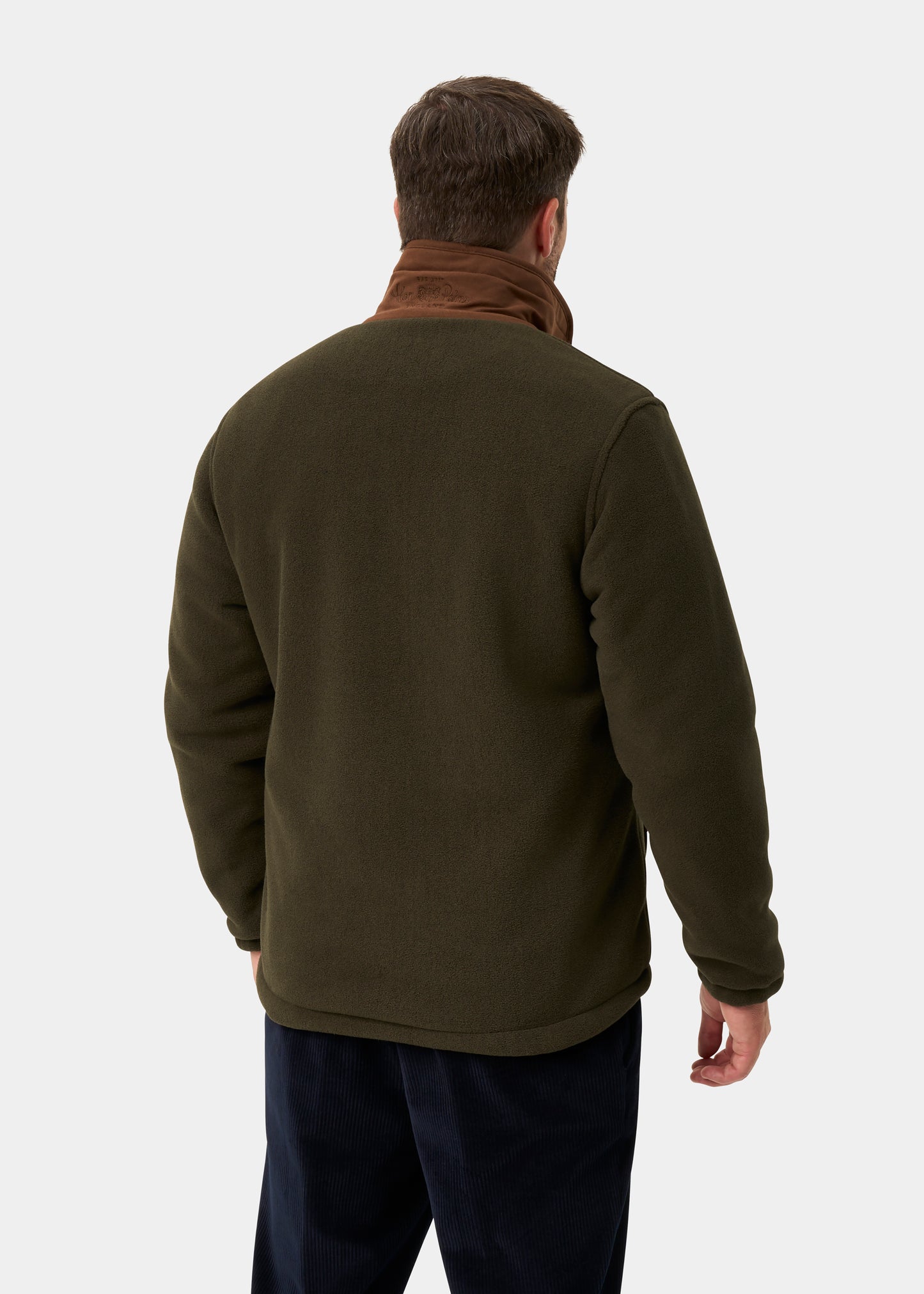 Aylsham Men's Fleece Windblock In Green - Regular Fit