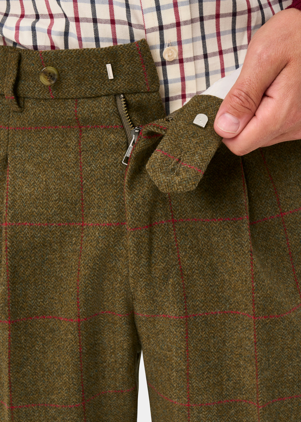 Combrook Men's Tweed Water Repellent Shooting Breeks in Sage  -  Regular Fit