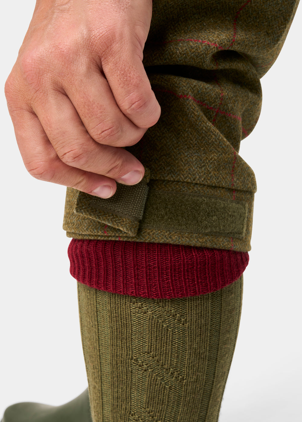 Combrook Men's Tweed Water Repellent Shooting Breeks in Sage  -  Regular Fit