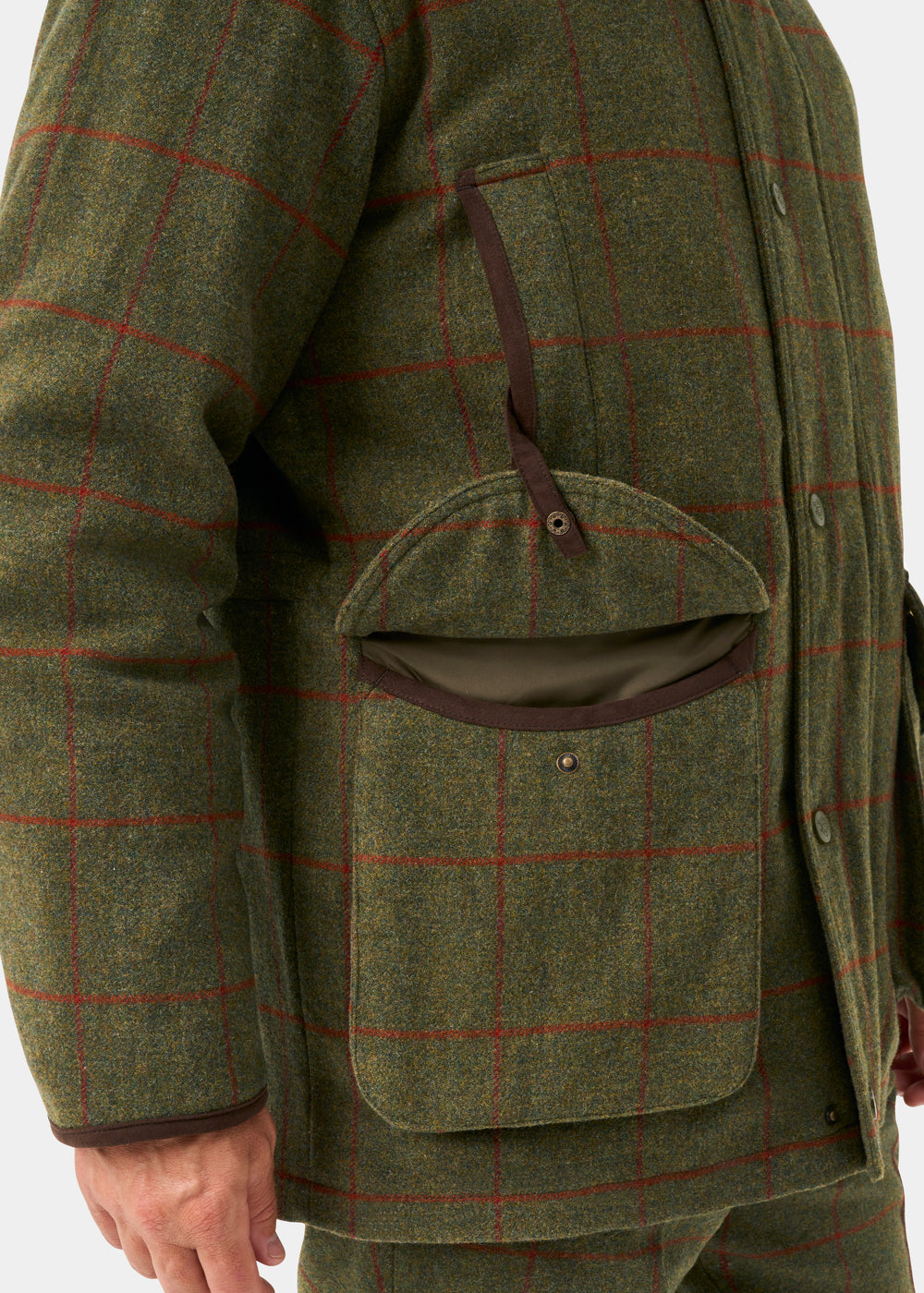 Combrook Men's Tweed Waterproof Shooting Field Coat in Reed  -  Shooting Fit