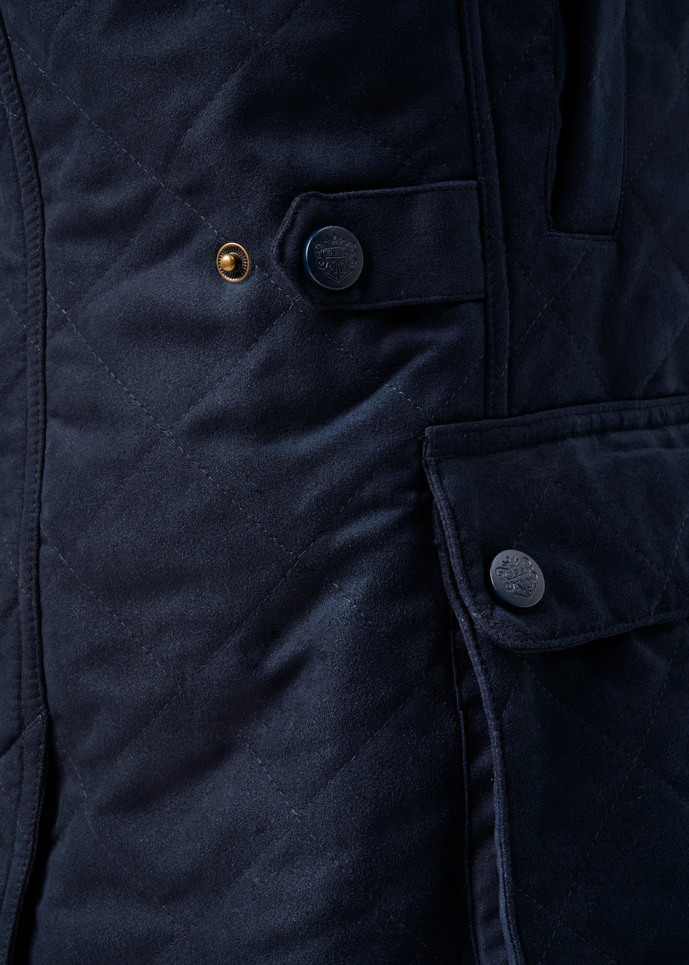 Felwell Men's Quilted Jacket In Dark Navy - Regular Fit