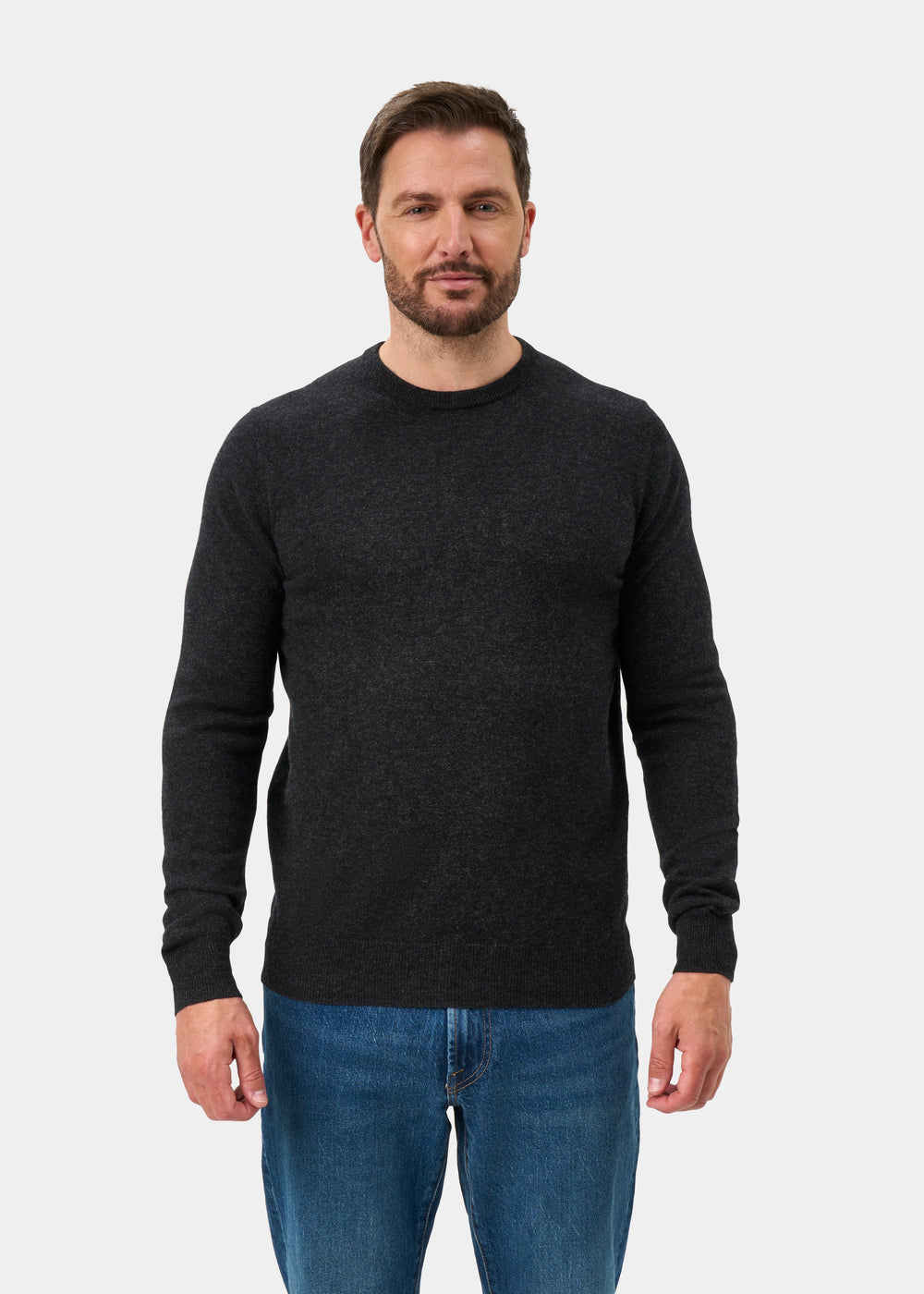 Melfort Cashmere Jumper in Charcoal - Regular Fit