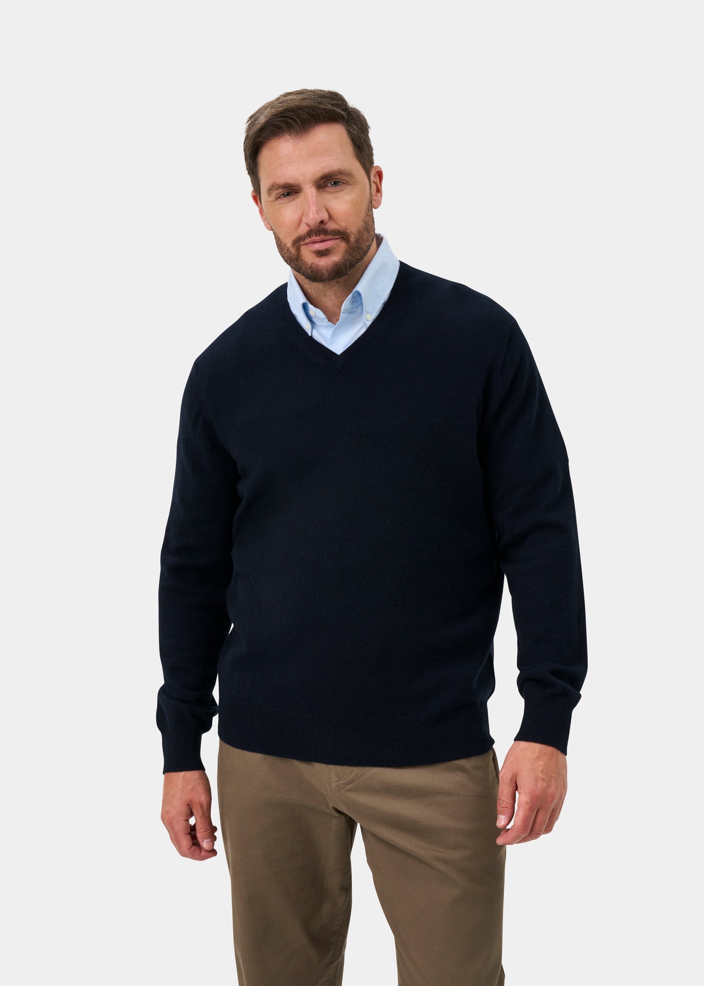 Haddington Cashmere Jumper in Dark Navy - Regular Fit
