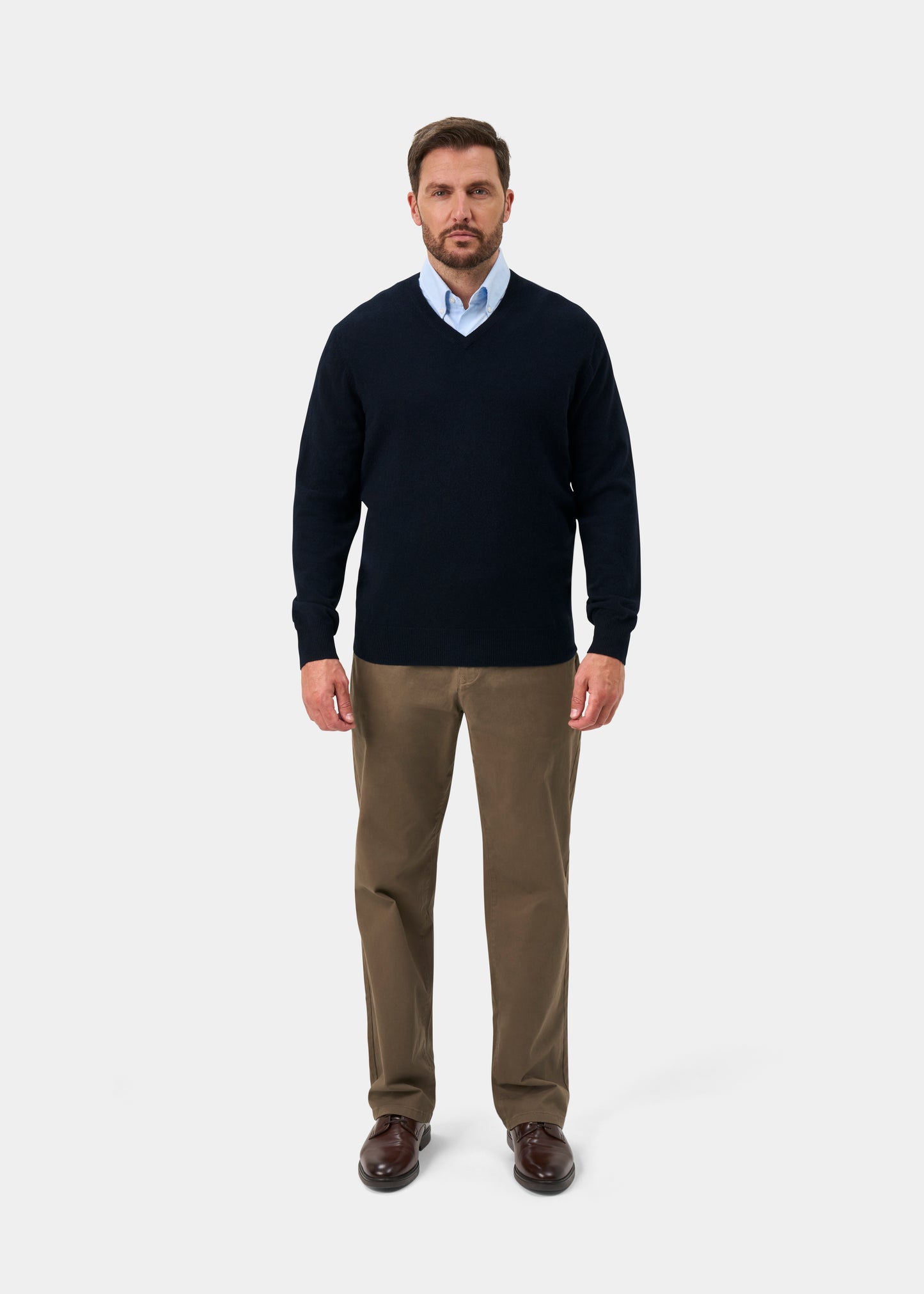 Haddington Cashmere Jumper in Dark Navy - Regular Fit