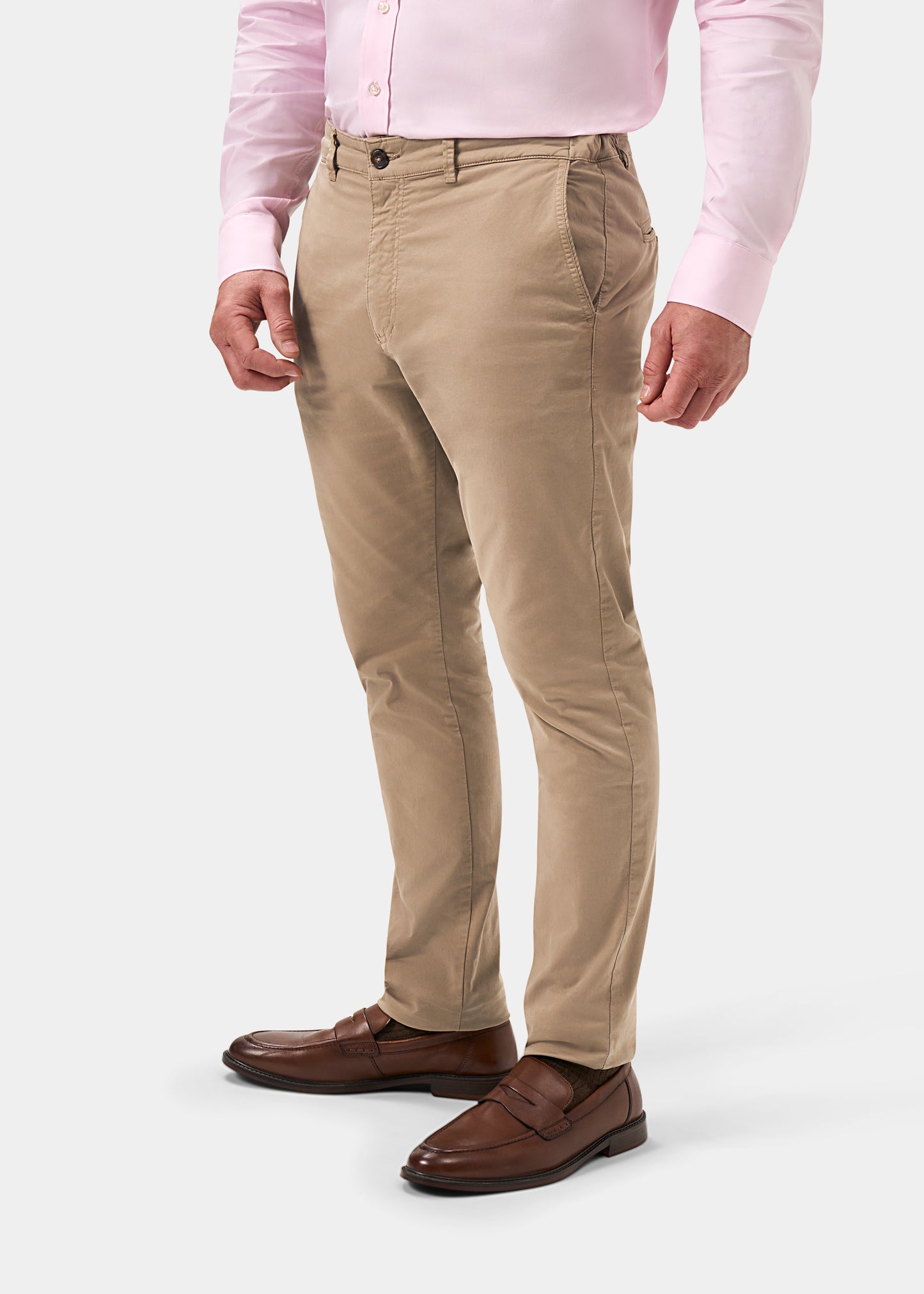 Men's Chino Trousers in Beige