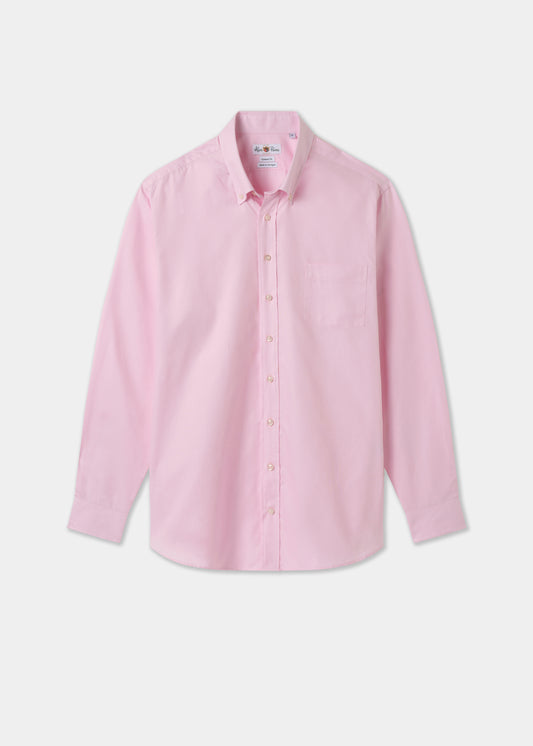 Men's Cotton Long Sleeve Shirt in Pink